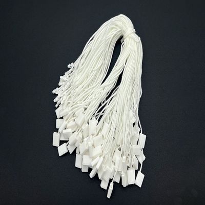 Witte Hang Nylon Plastic Tag Fastener String Rechthoekig ODM