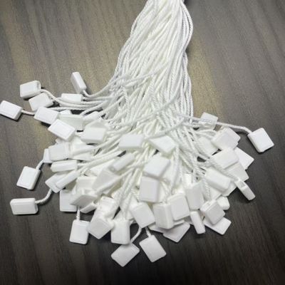 Witte Hang Nylon Plastic Tag Fastener String Rechthoekig ODM