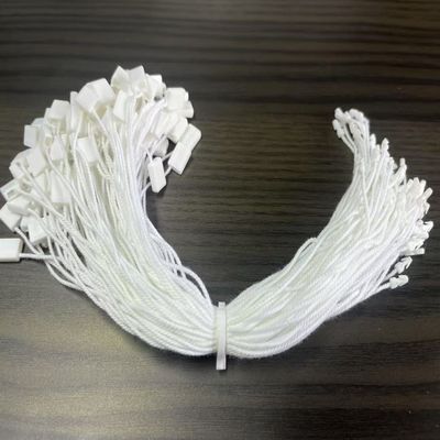 Witte Hang Nylon Plastic Tag Fastener String Rechthoekig ODM