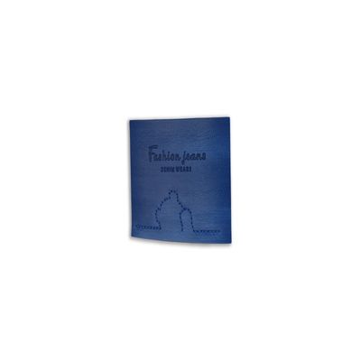 Geprent blauwe jeans lederen etiket voor haakjassen tassen