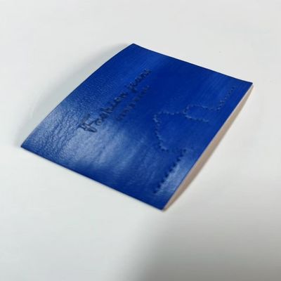 Geprent blauwe jeans lederen etiket voor haakjassen tassen