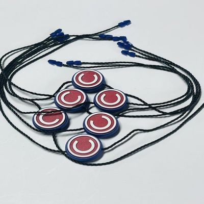 Circulaire prijs kledingstukken Tag bevestigingsmiddelen Goud geïmprimeerd zwart polyester draad