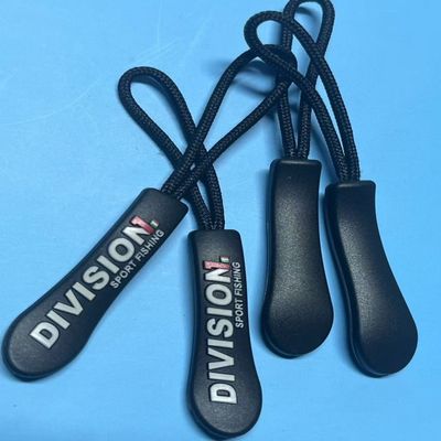 Zwarte kunststof hangend rubber nylon rits trekknopen OEM