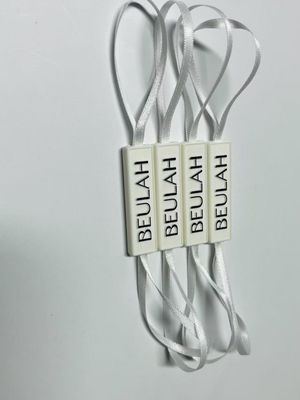 Gedrukt logo-etiket Snap Lock Pin Loop Plastic Fastener Hang Tag Met String