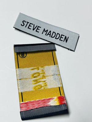Ultrasone snijden geborduurde geweven kleding etiketten kleding etiketten Custom