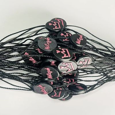 Tailor Made Elastiek Geknoopt Zwart Hang Tag String touw Accessoires Custom