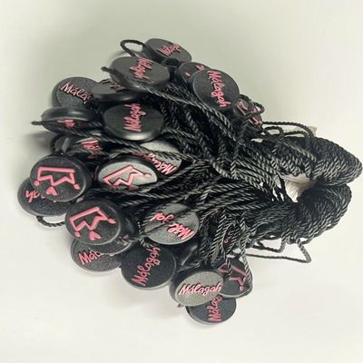 Tailor Made Elastiek Geknoopt Zwart Hang Tag String touw Accessoires Custom