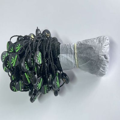 Hangend kledingstuk Swing Plastic Tag String Fasteners Zwart Lichtgewicht