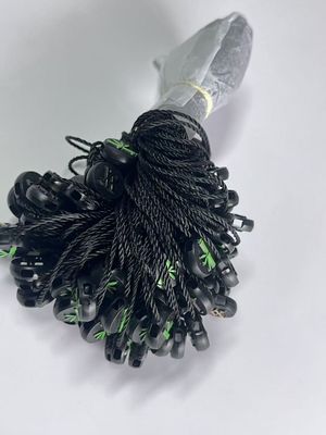 Hangend kledingstuk Swing Plastic Tag String Fasteners Zwart Lichtgewicht