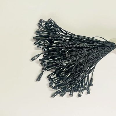 Custom Plain Swing Black Hang Tag Stringing Cord Voor de winkel