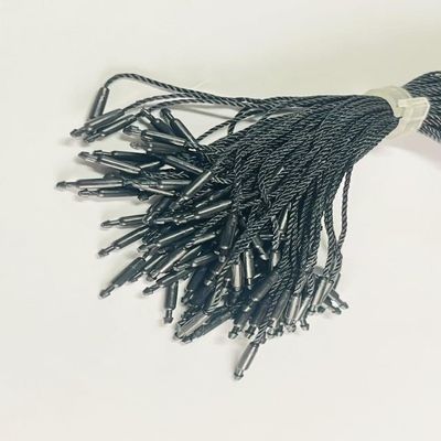 Custom Plain Swing Black Hang Tag Stringing Cord Voor de winkel