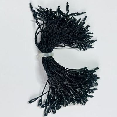 Custom Plain Swing Black Hang Tag Stringing Cord Voor de winkel