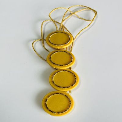 10 inch gele plastic tag bevestigingsloop slot pinnen tag voor kleding