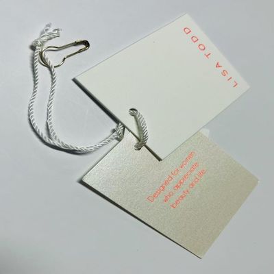 Volkleurig duurzaam papier kleding jasje hang tag Custom