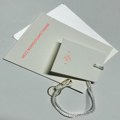 Volkleurig duurzaam papier kleding jasje hang tag Custom