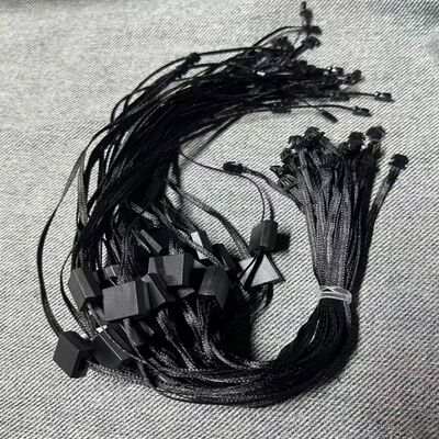 String Style Black Hang Tag String 7 Inches Length High Durability Ensures Secure Attachment on Clothing and Merchandise