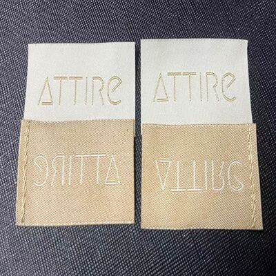0.4mm Thickness Woven Clothing Labels Featuring Iron On Backing Perfect for Custom Logo Branding on Apparel and Textiles