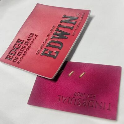 Embossed Leather Custom Leather Labels Durable Tags Perfect for Apparel Accessories Clothing and Craft Projects