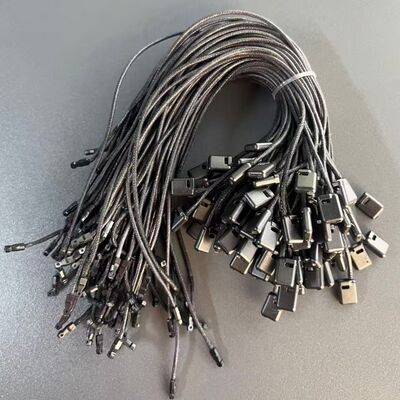 Width 0.2 Inches Black Hang Tag String 100 Pieces Perfect for Clothing Accessories and Merchandise Tagging Solutions