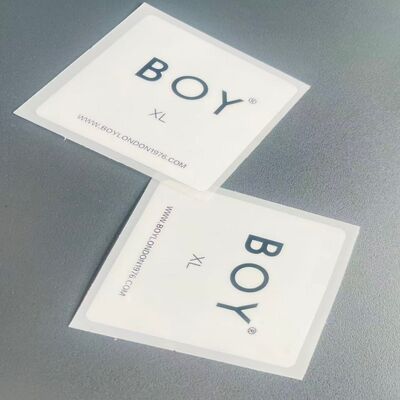 According To Your Request Or Artwork Heat Transfer Clothing Labels Printing Label Page Size mm Made For Apparel Labeling Purposes