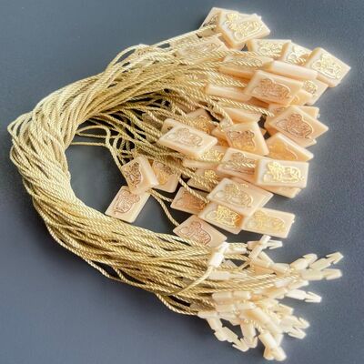 Unique And Eye-catching Plastic Tag Fastener Embossed Technic Ideal Clothing Tagging Durable Secure Attachment Solutions