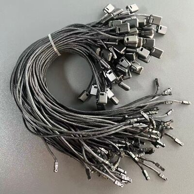 Width 0.2 Inches Black Hang Tag String 100 Pieces Perfect for Clothing Accessories and Merchandise Tagging Solutions