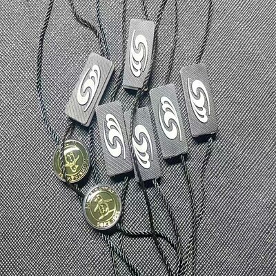 7 inch zwarte hangtag touwtjes 0,1 ounce lichtgewicht hangende tags geschikt voor kleding product tags en retail displays