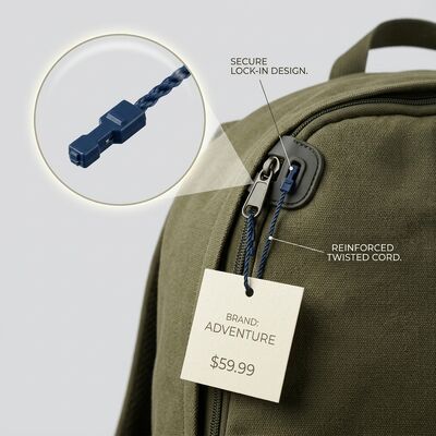 Lichte beveiligingslus Plastic Tag Fastener voor winkels donkerblauw